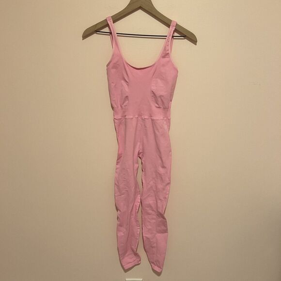 NWT Free People Movement Good Karma Onesie in Cotton Candy Pink Women's XS/S - Picture 3 of 10